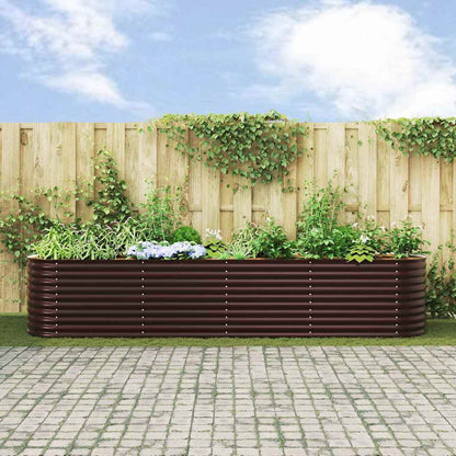 vidaXL Raised Bed Brown 400 x 80 x 81 cm Steel