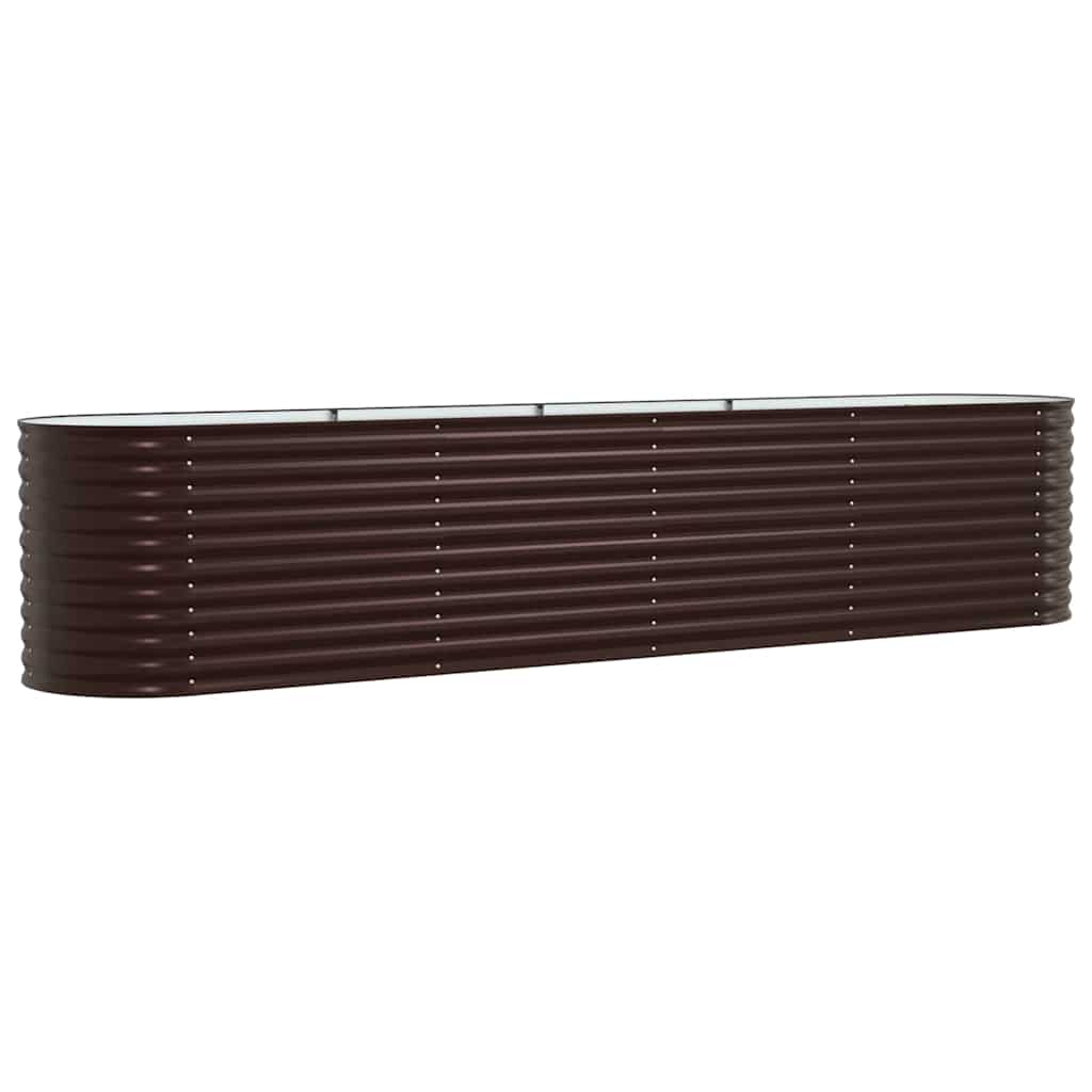 vidaXL Raised Bed Brown 400 x 80 x 81 cm Steel