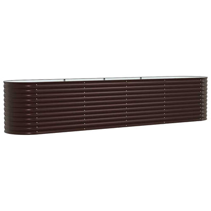 vidaXL Raised Bed Brown 400 x 80 x 81 cm Steel