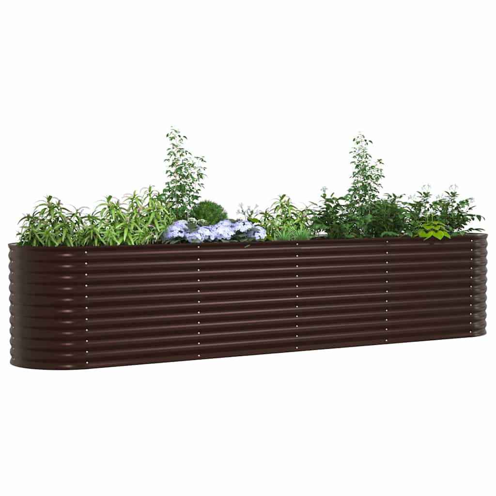 vidaXL Raised Bed Brown 400 x 80 x 81 cm Steel