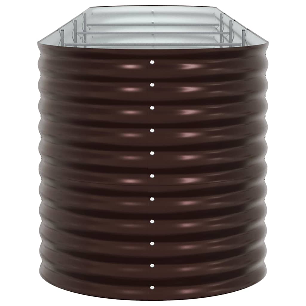 vidaXL Raised Bed Brown 400 x 80 x 81 cm Steel