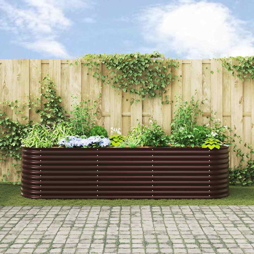 vidaXL Raised Bed Brown 320 x 80 x 81 cm Steel