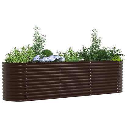vidaXL Raised Bed Brown 320 x 80 x 81 cm Steel