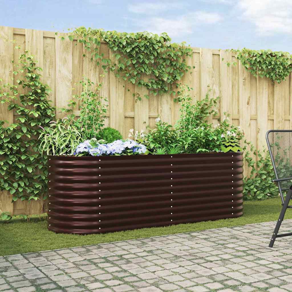 vidaXL Raised Bed Brown 240 x 80 x 81 cm Steel