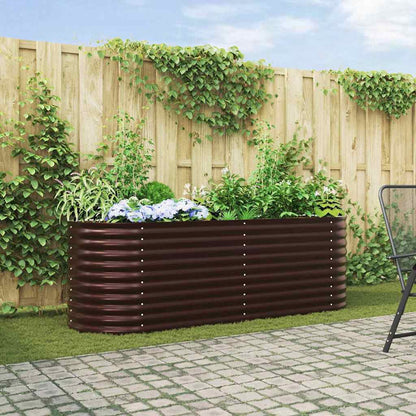 vidaXL Raised Bed Brown 240 x 80 x 81 cm Steel