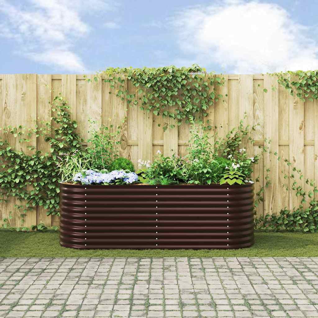 vidaXL Raised Bed Brown 240 x 80 x 81 cm Steel