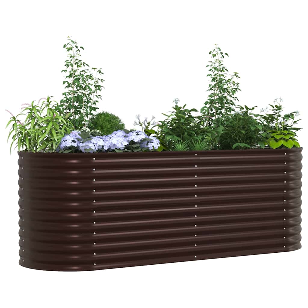 vidaXL Raised Bed Brown 240 x 80 x 81 cm Steel