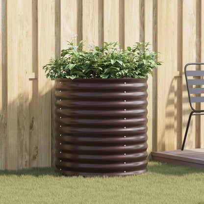 vidaXL Raised Bed Brown 80 x 80 x 81 cm Steel
