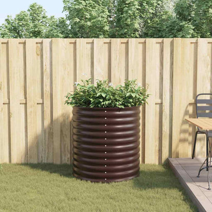 vidaXL Raised Bed Brown 80 x 80 x 81 cm Steel