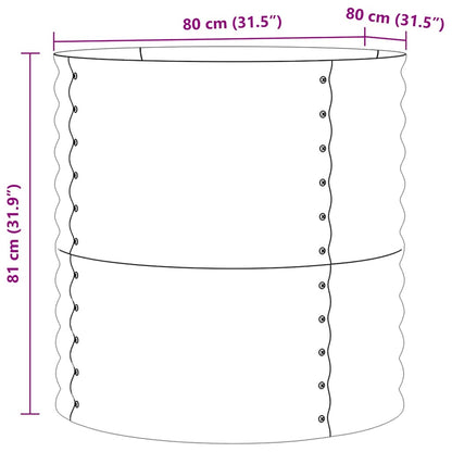 vidaXL Raised Bed Brown 80 x 80 x 81 cm Steel