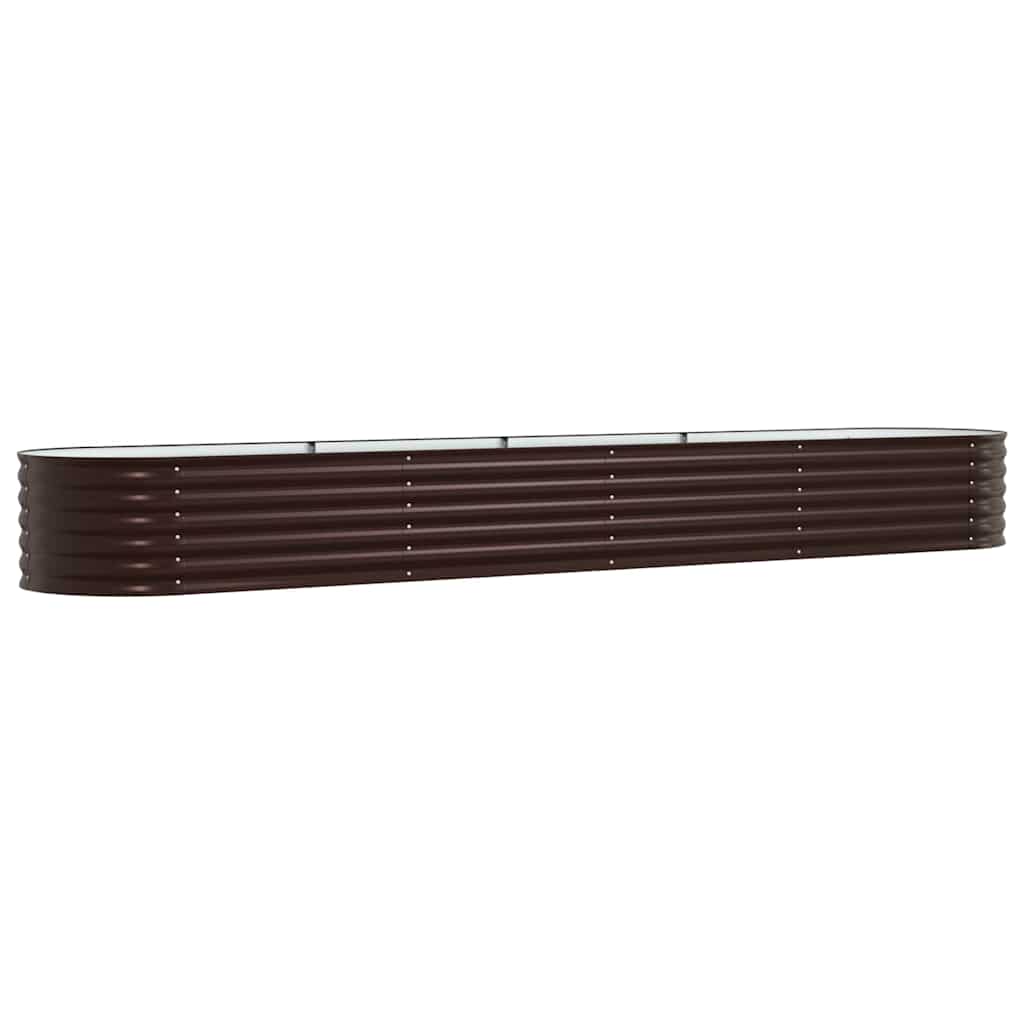 vidaXL Raised Bed Brown 400 x 80 x 44 cm Steel