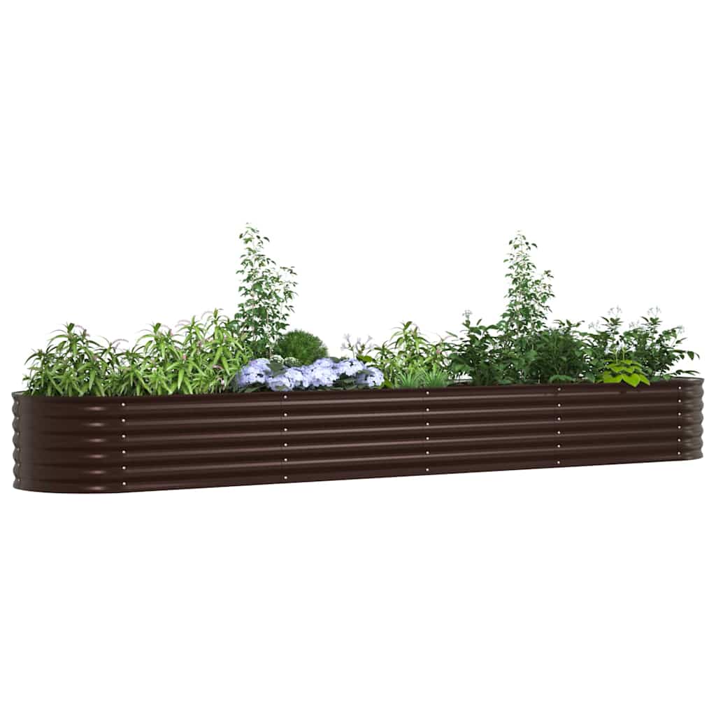 vidaXL Raised Bed Brown 400 x 80 x 44 cm Steel
