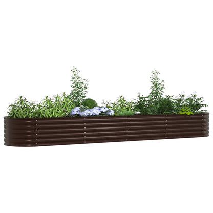 vidaXL Raised Bed Brown 400 x 80 x 44 cm Steel