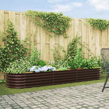 vidaXL Raised Bed Brown 320 x 80 x 44 cm Steel