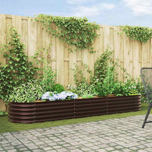 vidaXL Raised Bed Brown 320 x 80 x 44 cm Steel
