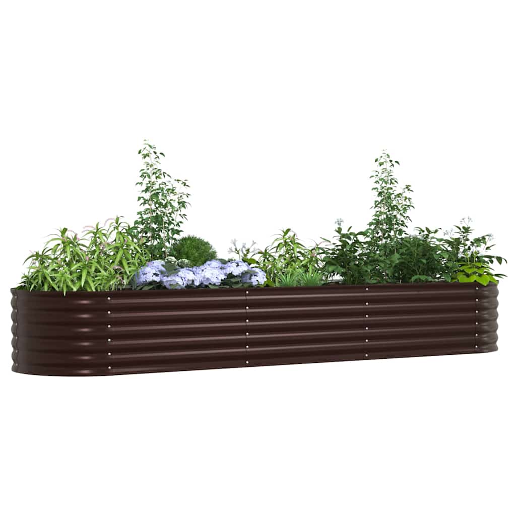vidaXL Raised Bed Brown 320 x 80 x 44 cm Steel