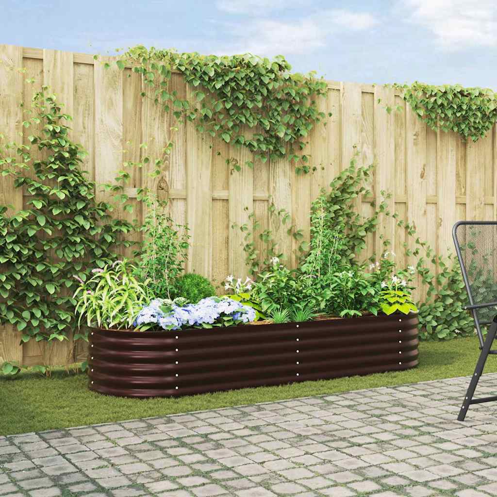 vidaXL Raised Bed Brown 240 x 80 x 44 cm Steel