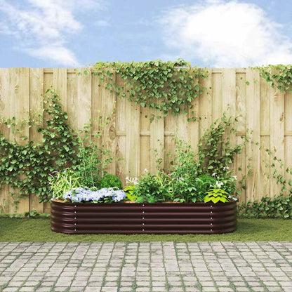 vidaXL Raised Bed Brown 240 x 80 x 44 cm Steel