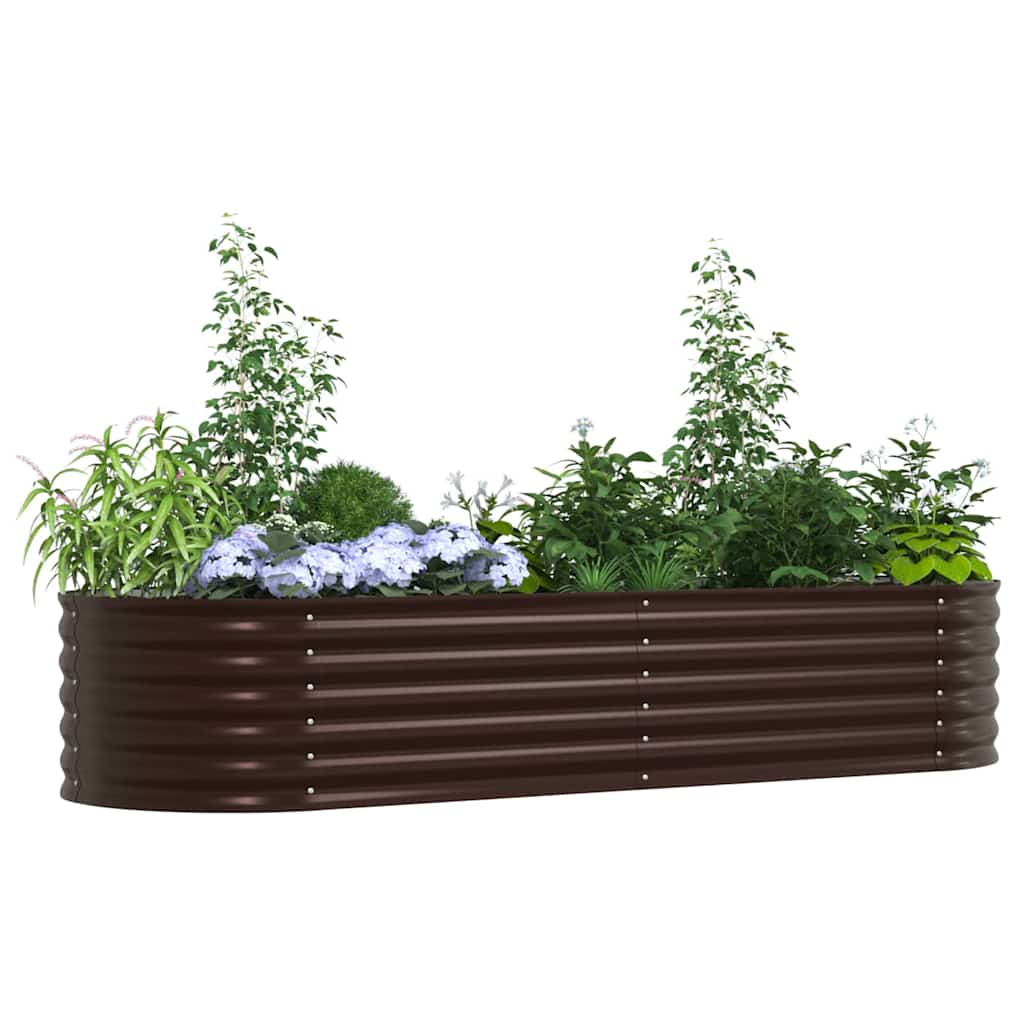 vidaXL Raised Bed Brown 240 x 80 x 44 cm Steel