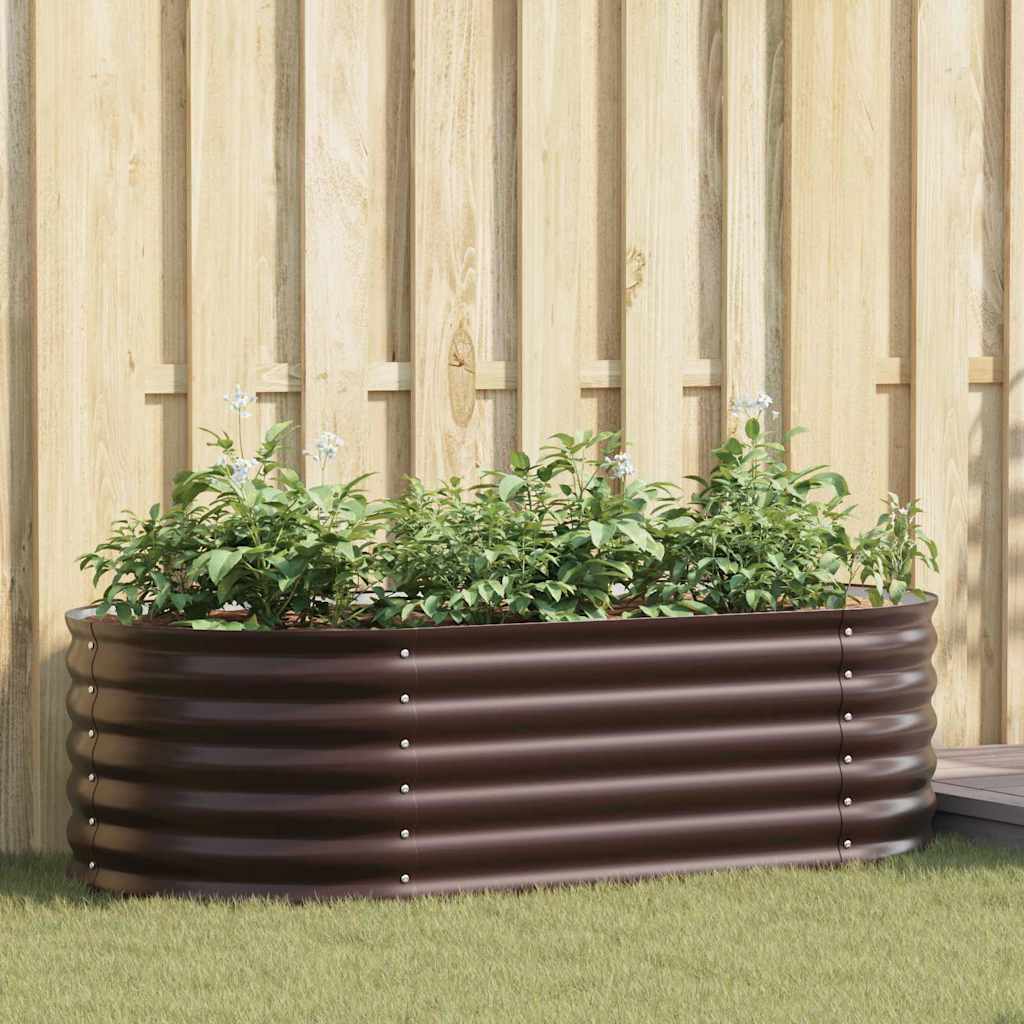 vidaXL Raised Bed Brown 160 x 80 x 44 cm Steel