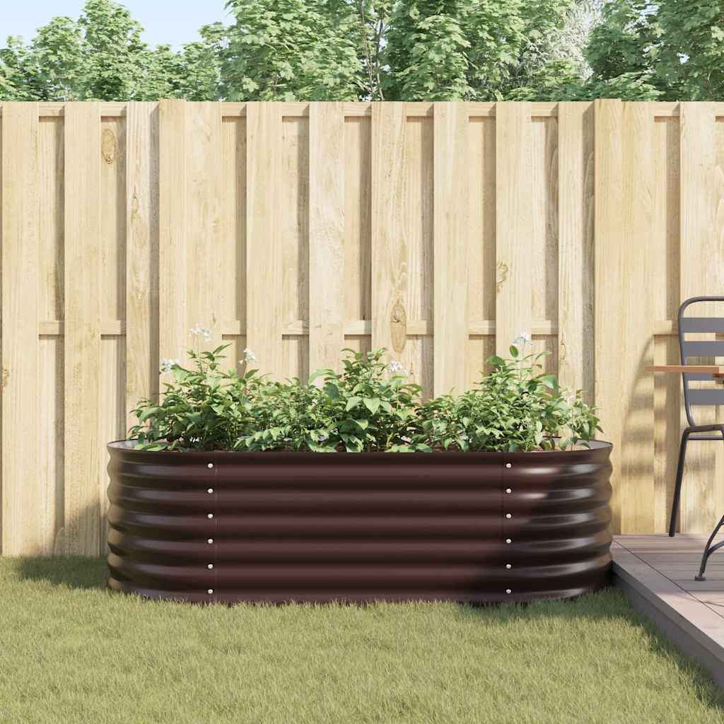 vidaXL Raised Bed Brown 160 x 80 x 44 cm Steel