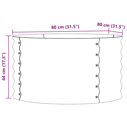 vidaXL Raised Bed Brown 80 x 80 x 44 cm Steel
