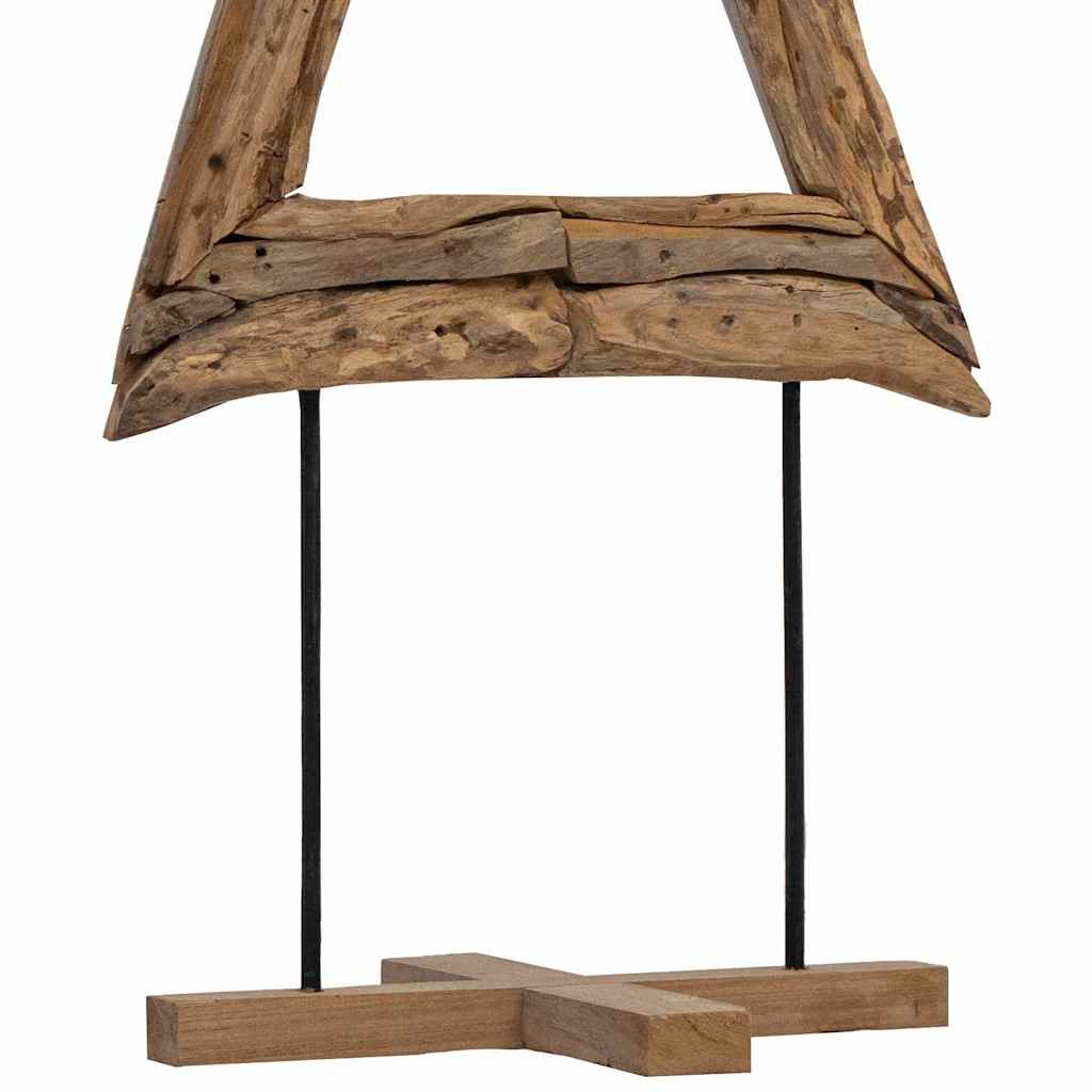 vidaXL Christmas Tree with Stand Brown 90 cm Solid teak wood