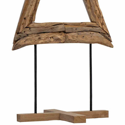 vidaXL Christmas Tree with Stand Brown 90 cm Solid teak wood