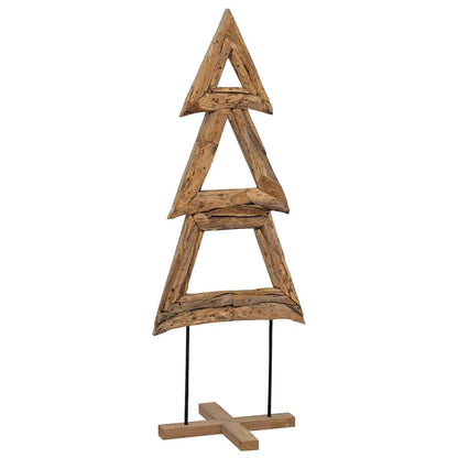vidaXL Christmas Tree with Stand Brown 90 cm Solid teak wood