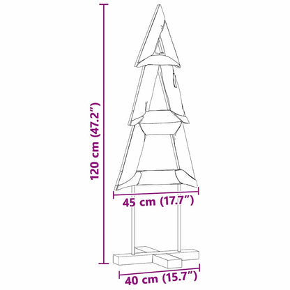 vidaXL Christmas Tree with Stand Brown 120 cm Solid teak wood