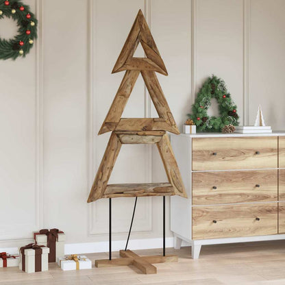 vidaXL Christmas Tree with Stand Brown 181 cm Solid teak wood