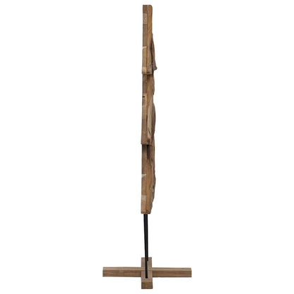 vidaXL Christmas Tree with Stand Brown 90 cm Solid teak wood