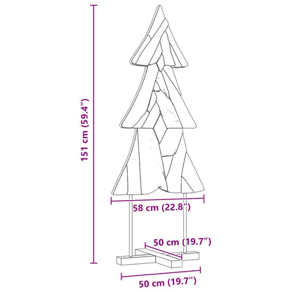 vidaXL Christmas Tree with Stand Brown 151 cm Solid teak wood