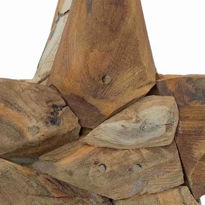 vidaXL Christmas Star Brown 30 x 5 x 45 cm Solid Teak Wood