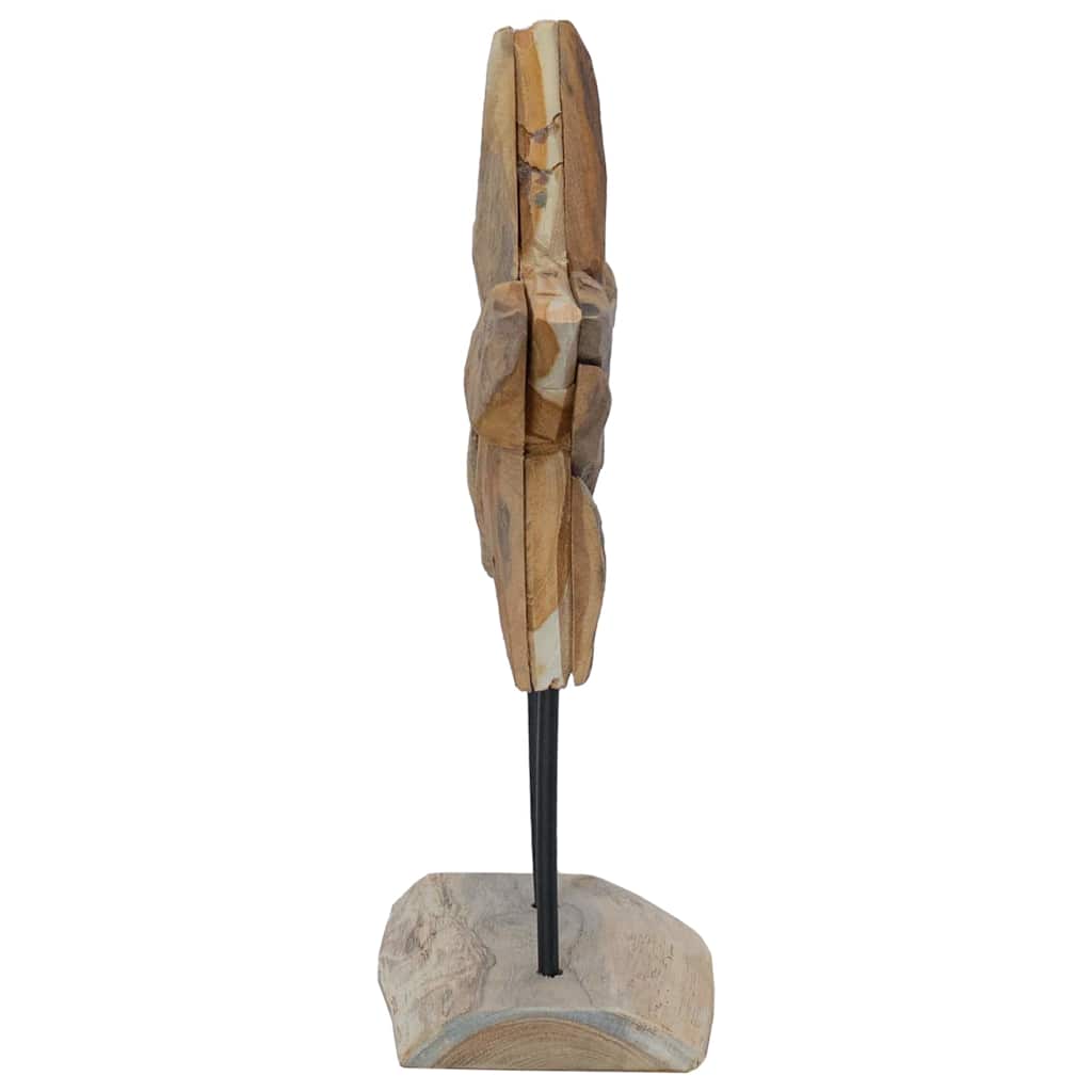 vidaXL Christmas Star Brown 30 x 5 x 45 cm Solid Teak Wood