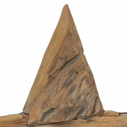 vidaXL Christmas Star Brown 45 x 5 x 60 cm Solid Teak Wood