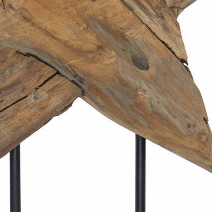 vidaXL Christmas Star Brown 45 x 5 x 60 cm Solid Teak Wood