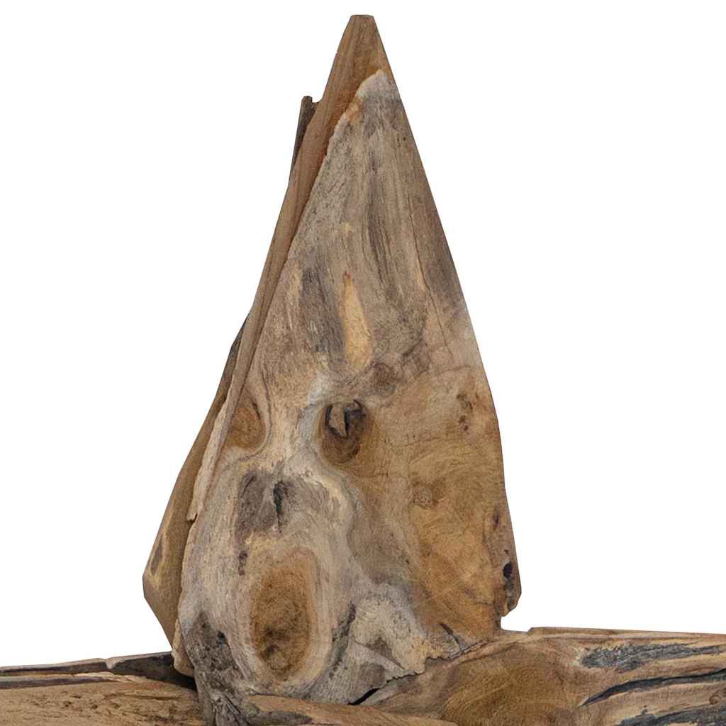 vidaXL Christmas Star Brown 60 x 5 x 75 cm Solid Teak Wood