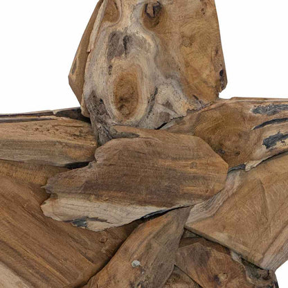 vidaXL Christmas Star Brown 60 x 5 x 75 cm Solid Teak Wood