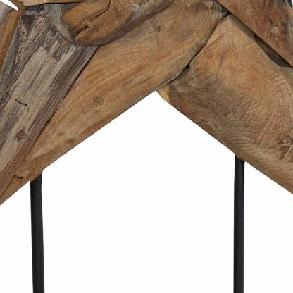 vidaXL Christmas Star Brown 60 x 5 x 75 cm Solid Teak Wood