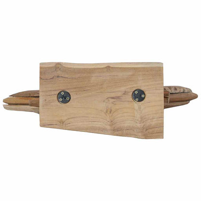 vidaXL Christmas Star Brown 60 x 5 x 75 cm Solid Teak Wood