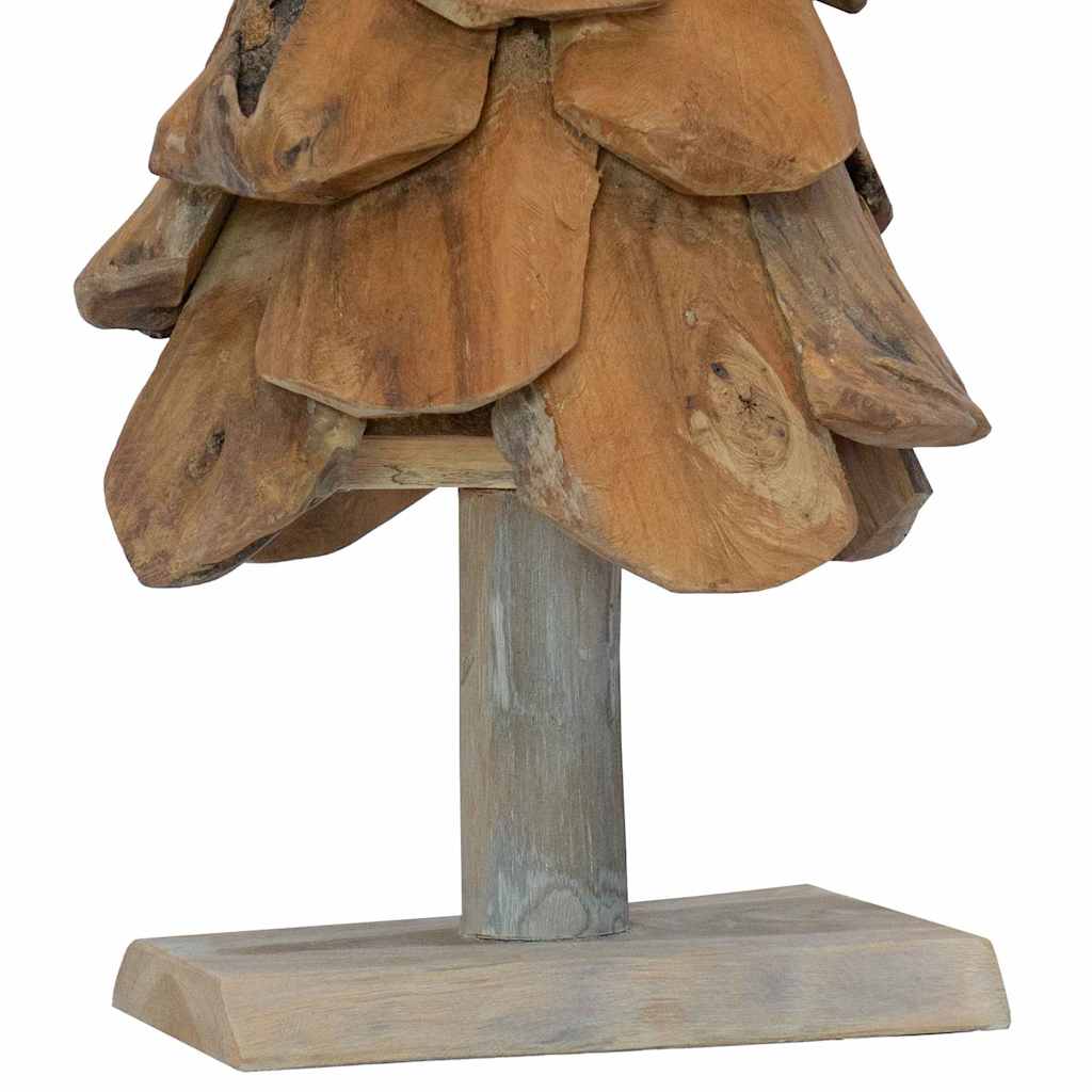 vidaXL Christmas Tree with Stand Brown 61 cm Solid teak wood