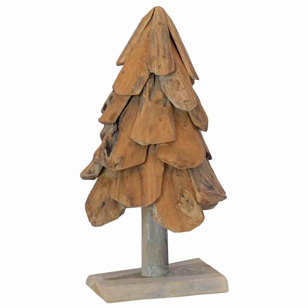 vidaXL Christmas Tree with Stand Brown 61 cm Solid teak wood