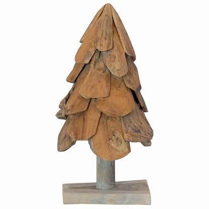 vidaXL Christmas Tree with Stand Brown 61 cm Solid teak wood