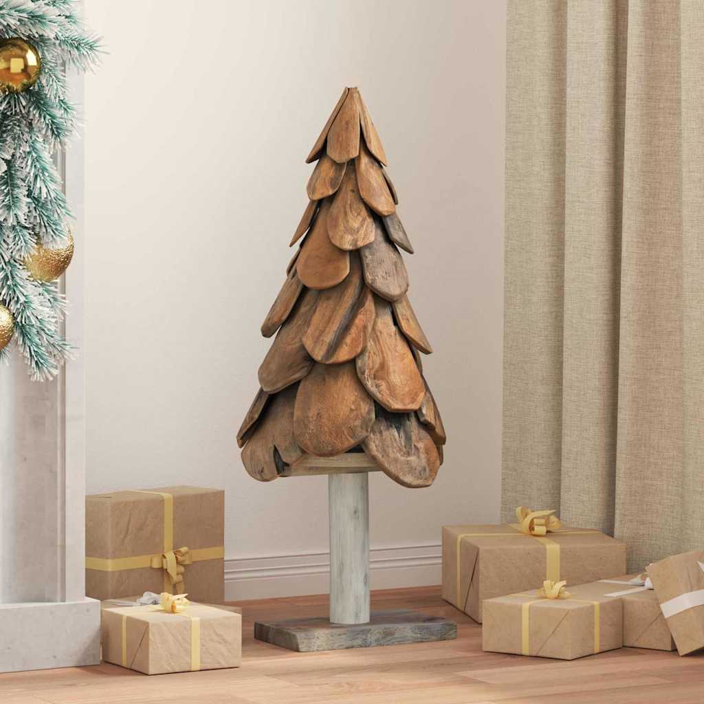 vidaXL Christmas Tree with Stand Brown 91 cm Solid teak wood