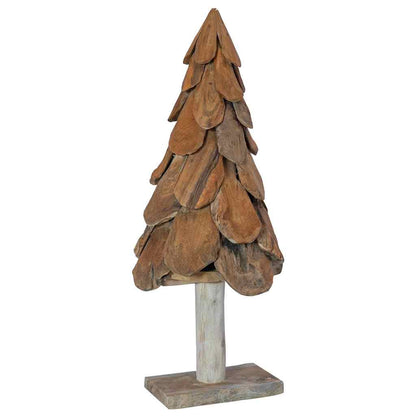 vidaXL Christmas Tree with Stand Brown 91 cm Solid teak wood