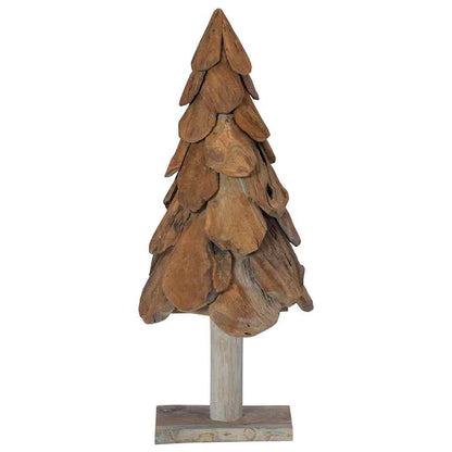 vidaXL Christmas Tree with Stand Brown 91 cm Solid teak wood