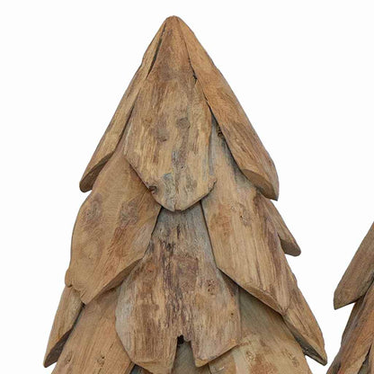 vidaXL Christmas Tree with Stand 3 pcs Brown Solid teak wood