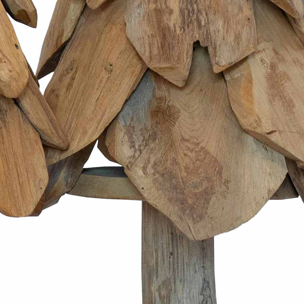 vidaXL Christmas Tree with Stand 3 pcs Brown Solid teak wood