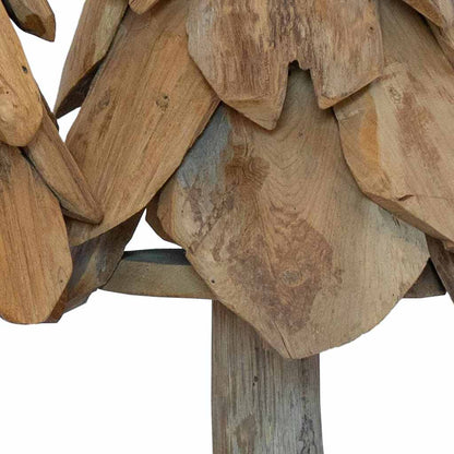 vidaXL Christmas Tree with Stand 3 pcs Brown Solid teak wood
